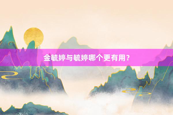 金毓婷与毓婷哪个更有用？